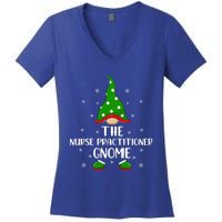 Funny Matching Family The Nurse Practitioner Gnome Christmas Gift Women's V-Neck T-Shirt