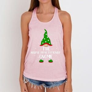 Funny Matching Family The Nurse Practitioner Gnome Christmas Gift Women's Knotted Racerback Tank