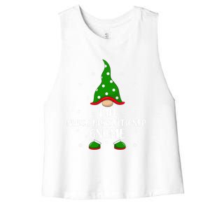 Funny Matching Family The Nurse Practitioner Gnome Christmas Gift Women's Racerback Cropped Tank