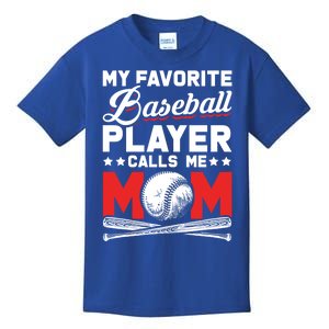 Funny My Favorite Baseball Player Calls Me Mom Gift Kids T-Shirt