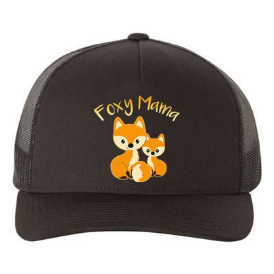 Foxy Mama Funny Mom Quote Mother Daughter Foxes Cute Graphic Yupoong Adult 5-Panel Trucker Hat