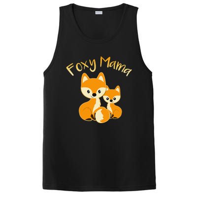 Foxy Mama Funny Mom Quote Mother Daughter Foxes Cute Graphic PosiCharge Competitor Tank