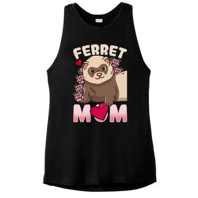 Ferret Mom Funny Gift For Ferret Lovers And Owners Gift Ladies PosiCharge Tri-Blend Wicking Tank