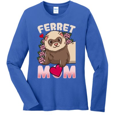 Ferret Mom Funny Gift For Ferret Lovers And Owners Gift Ladies Long Sleeve Shirt