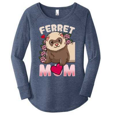 Ferret Mom Funny Gift For Ferret Lovers And Owners Gift Women's Perfect Tri Tunic Long Sleeve Shirt