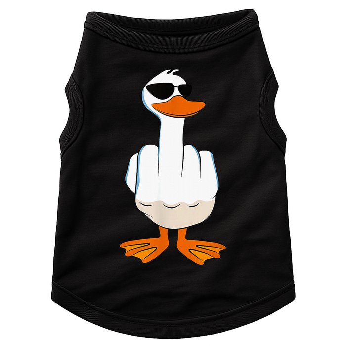 Funny Middle Finger Offensive Rude Duck I DonT Give A Duck Doggie Tank