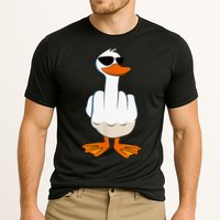 Funny Middle Finger Offensive Rude Duck I DonT Give A Duck Cooling Performance Crew T-Shirt