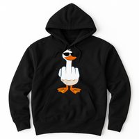Funny Middle Finger Offensive Rude Duck I DonT Give A Duck Hoodie