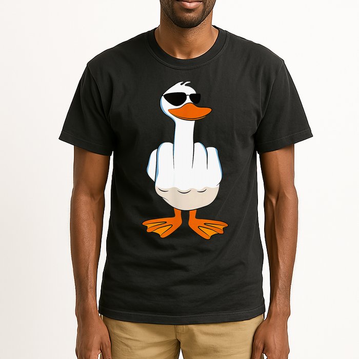 Funny Middle Finger Offensive Rude Duck I DonT Give A Duck Tall T-Shirt