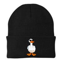 Funny Middle Finger Offensive Rude Duck I DonT Give A Duck Beanie