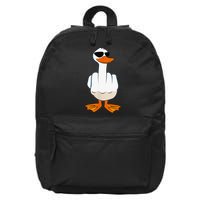 Funny Middle Finger Offensive Rude Duck I DonT Give A Duck 16 in Basic Backpack