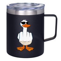Funny Middle Finger Offensive Rude Duck I DonT Give A Duck 12oz Stainless Steel Coffee Mug
