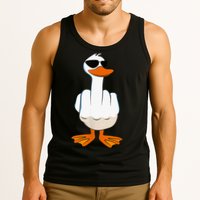Funny Middle Finger Offensive Rude Duck I DonT Give A Duck Tank Top