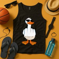 Funny Middle Finger Offensive Rude Duck I DonT Give A Duck Tank Top