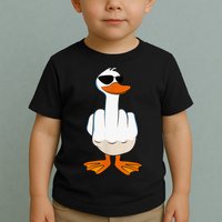 Funny Middle Finger Offensive Rude Duck I DonT Give A Duck Toddler T-Shirt
