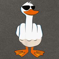 Funny Middle Finger Offensive Rude Duck I DonT Give A Duck Cotton Canvas Backpack