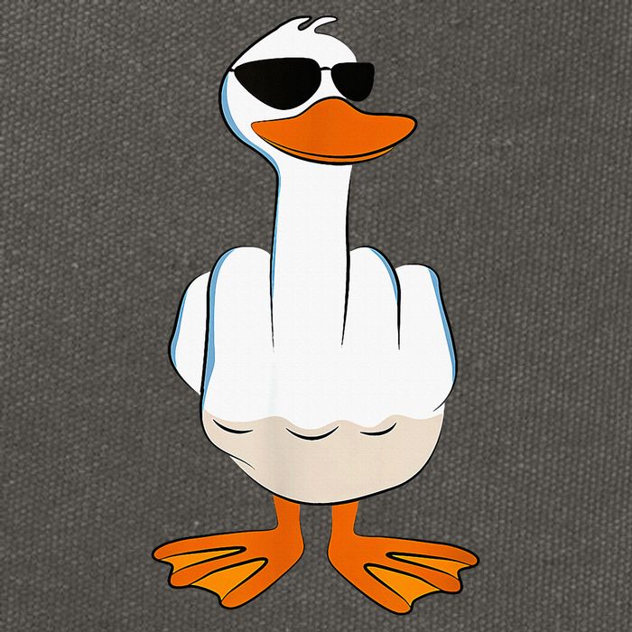 Funny Middle Finger Offensive Rude Duck I DonT Give A Duck Cotton Canvas Backpack