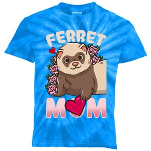 Ferret Mom Funny Gift For Ferret Lovers And Owners Meaningful Gift Kids Tie-Dye T-Shirt