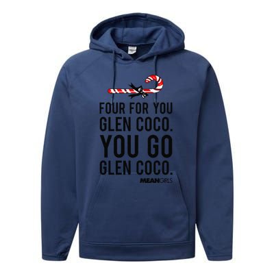 Funny Mean Four For Glen Coco You Go Funny Gift Performance Fleece Hoodie