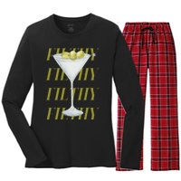 Filthy Martini Women's Long Sleeve Flannel Pajama Set 