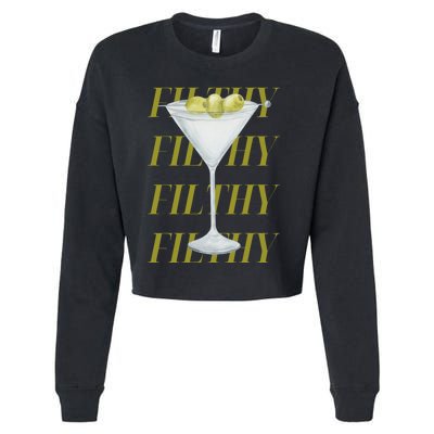 Filthy Martini Cropped Pullover Crew