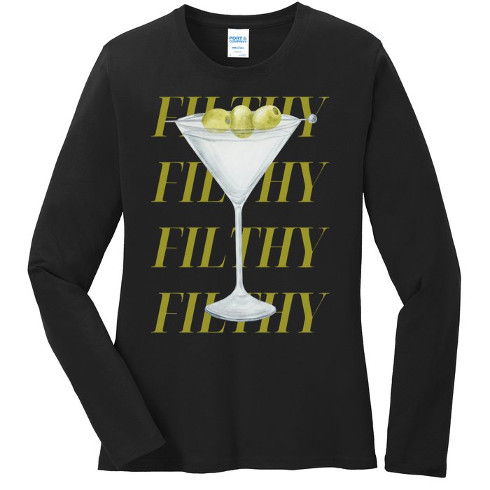 Filthy Martini Ladies Long Sleeve Shirt