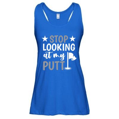 Funny Mini Golf Stop Looking At My Putt Miniature Golfing Gift Ladies Essential Flowy Tank