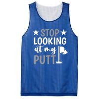 Funny Mini Golf Stop Looking At My Putt Miniature Golfing Gift Mesh Reversible Basketball Jersey Tank