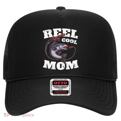 Fishing Mom Gift High Crown Mesh Back Trucker Hat