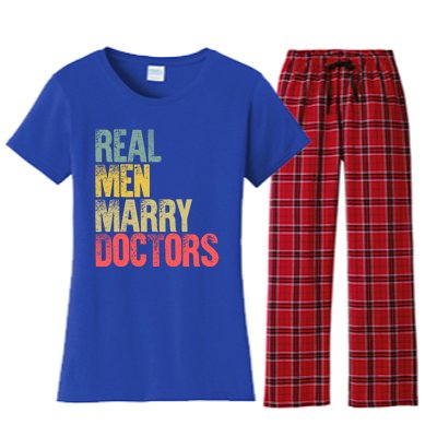 Funny Marriage Gift Real Marry Doctors Groom Funny Gift Women's Flannel Pajama Set