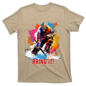 Funny My Goal Is To Deny Yours Hockey Goalie Ice Hockey (4) T-Shirt