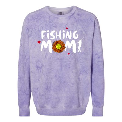 Fishing Mom Gift Colorblast Crewneck Sweatshirt