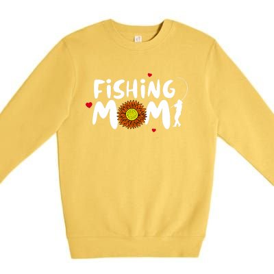 Fishing Mom Gift Premium Crewneck Sweatshirt