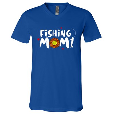 Fishing Mom Gift V-Neck T-Shirt