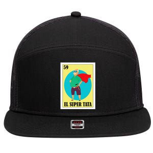 Funny Mexican Grandpa Design El Super Tata 7 Panel Mesh Trucker Snapback Hat