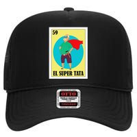 Funny Mexican Grandpa Design El Super Tata High Crown Mesh Back Trucker Hat