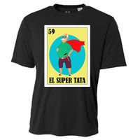 Funny Mexican Grandpa Design El Super Tata Cooling Performance Crew T-Shirt