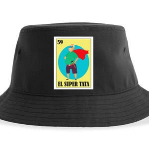 Funny Mexican Grandpa Design El Super Tata Sustainable Bucket Hat