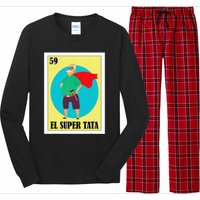 Funny Mexican Grandpa Design El Super Tata Long Sleeve Pajama Set