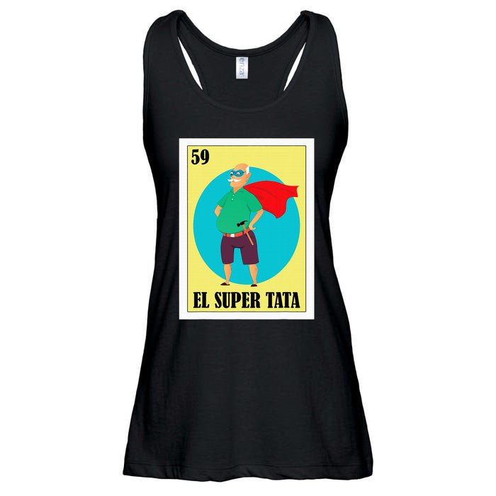 Funny Mexican Grandpa Design El Super Tata Ladies Essential Flowy Tank