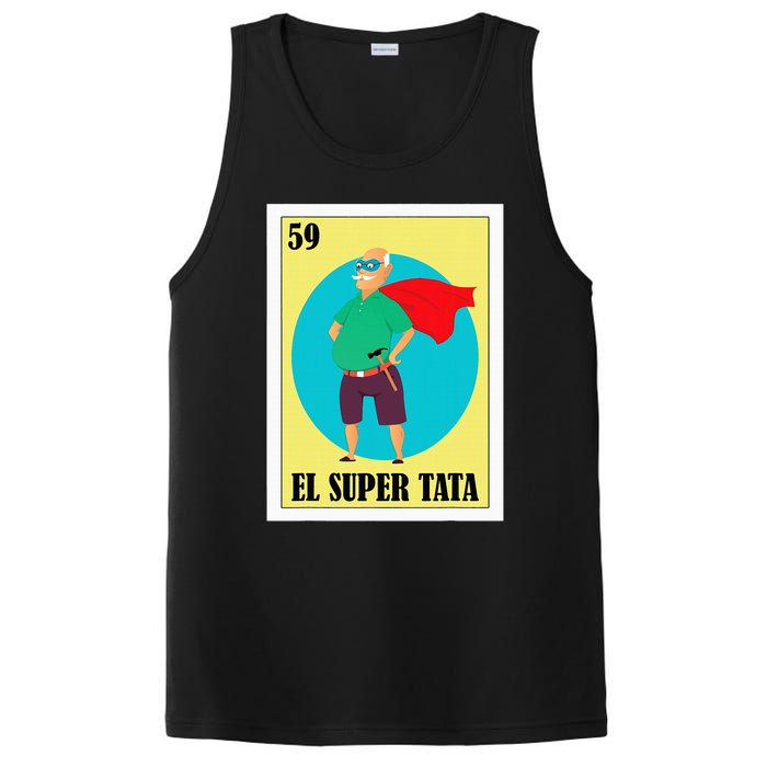 Funny Mexican Grandpa Design El Super Tata PosiCharge Competitor Tank