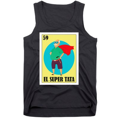 Funny Mexican Grandpa Design El Super Tata Tank Top