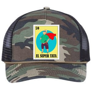 Funny Mexican Grandpa Design El Super Tata Retro Rope Trucker Hat Cap