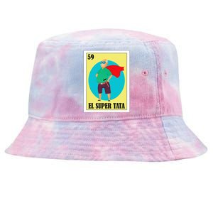 Funny Mexican Grandpa Design El Super Tata Tie-Dyed Bucket Hat