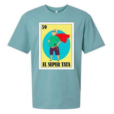 Funny Mexican Grandpa Design El Super Tata Sueded Cloud Jersey T-Shirt