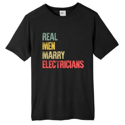 Funny Marriage Gift Real Marry Electricians Groom Cool Gift Tall Fusion ChromaSoft Performance T-Shirt