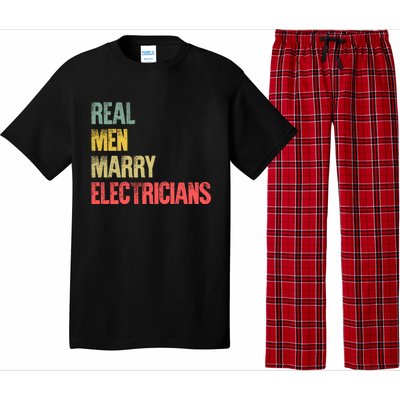 Funny Marriage Gift Real Marry Electricians Groom Cool Gift Pajama Set