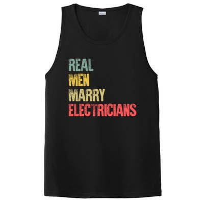 Funny Marriage Gift Real Marry Electricians Groom Cool Gift PosiCharge Competitor Tank