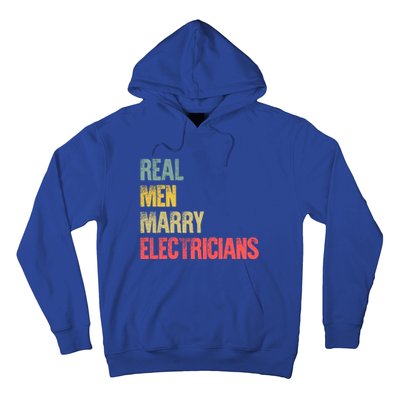 Funny Marriage Gift Real Marry Electricians Groom Cool Gift Hoodie