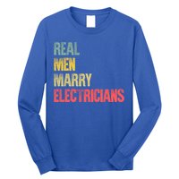 Funny Marriage Gift Real Marry Electricians Groom Cool Gift Long Sleeve Shirt